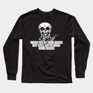 Skeleton Playing Guitar | Death Metal Inspiration Long Sleeve T-Shirt